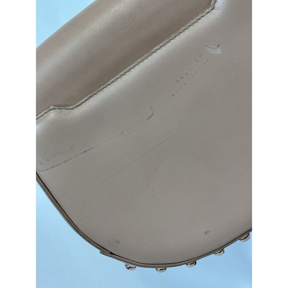 Alexander Wang Lia Leather Crossbody Shoulder Bag Peach Tan Nude Studded Bottom - Picture 4 of 16